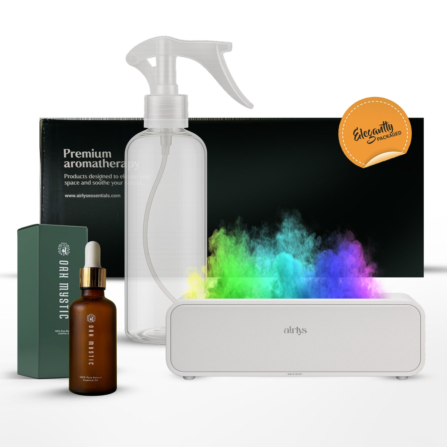 Dynamic Flame Aroma Humidifier with LED Light(15ML)