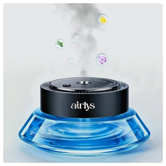 Smart Car Aroma Diffuser – AI Ultrasonic Waterless Essential Oil Diffuser with Nano Atomization, LED Ambience, and Odor Removal