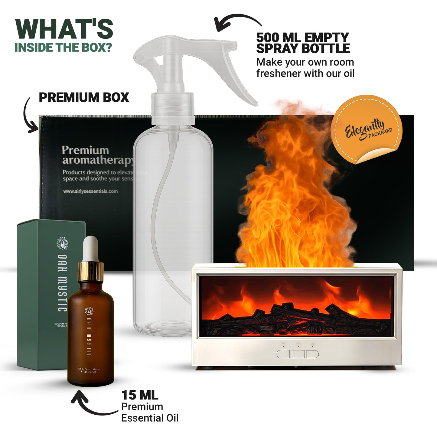 Airlys Fireplace Diffuser With 15ML Aroma Essential Oil