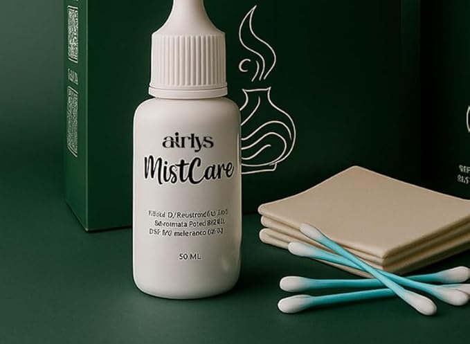 Airlys MistCare Diffuser Cleaning Kit,Essential Oil Diffuser Cleaner with Premium Microfiber Cloth & Swabs,Restores Mist Flow, Extends Diffuser Life,for All Ultrasonic & Waterless Diffuser