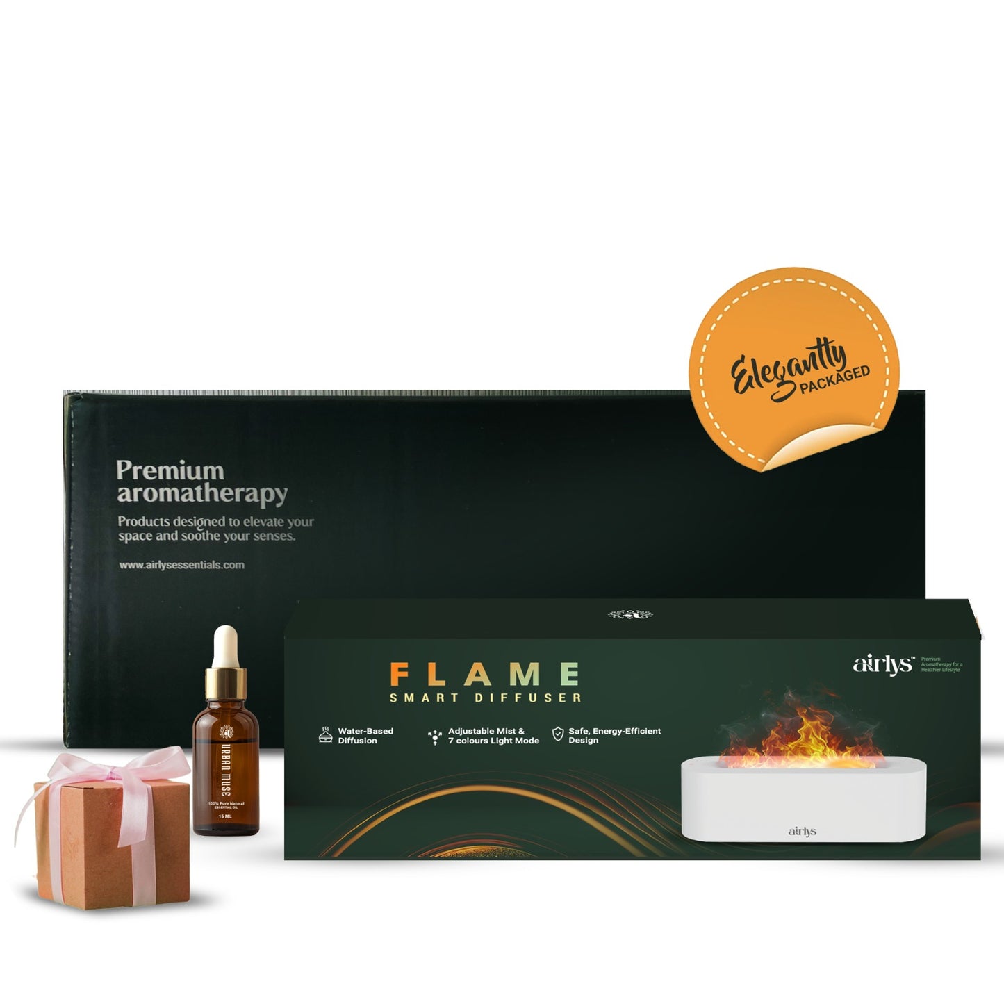 Flame Humidifier Diffuser With 15ML Oil