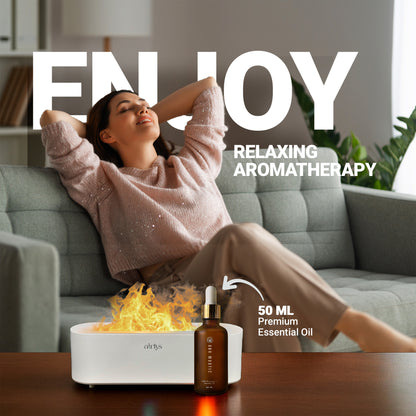 Flame Humidifier Diffuser With 15ML Oil