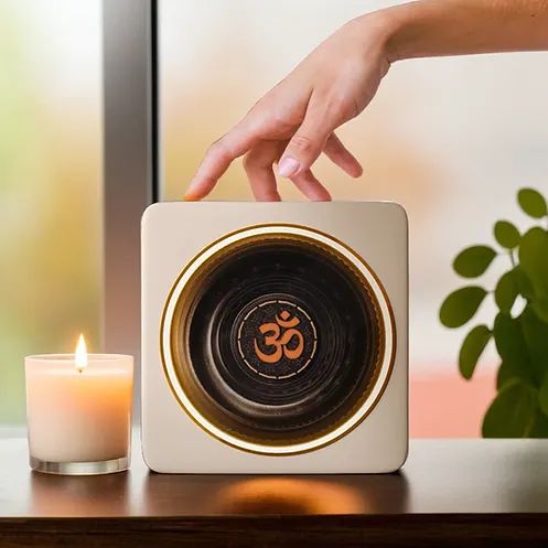 Om waterless diffuser with essential oil